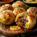 Bombes au cheeseburger à l’ail et au parmesan
