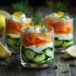 Verrines de Saumon Fumé et Fromage Frais