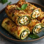 Cigares croustillants à la courgette, feta et mozzarella