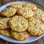 Cookies salés à la courgette, parmesan et oignon rouge