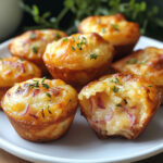 Mini muffins salés au fromage et oignons rouges