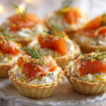 Tartelettes apéritives au saumon fumé et fromage frais