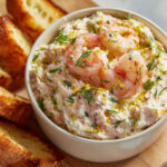 Tartinade aux crevettes, citron et aneth