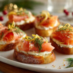 Toasts gourmands au saumon & crème citronnée