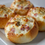 Pain garni jambon mozzarella