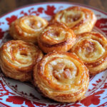 Palmiers feuilletés au fromage et jambon