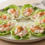 Coupelles de laitue au saumon