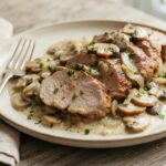 Filet Mignon de Porc au Fromage Frais aux Herbes et Champignons