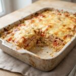 Gratin de riz au thon et tomates