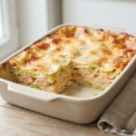 Lasagnes légères au Saumon, Poireaux, Chèvre