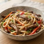 Nouilles udon au bœuf