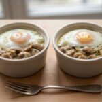 Œufs cocotte aux champignons