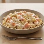Pâtes crémeuses au saumon fumé