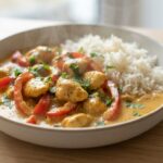 Poulet curry onctueux au Lait de Coco & Poivrons