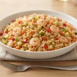 Riz aux crevettes et petits légumes