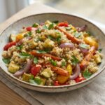 Salade de quinoa aux légumes rôtis