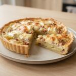Tarte pommes de terre au camembert et au lardon