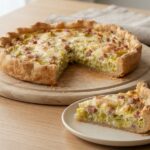 Tarte rustique aux poireaux et lardons