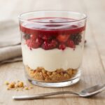 Verrine fromage blanc-coulis de fruits